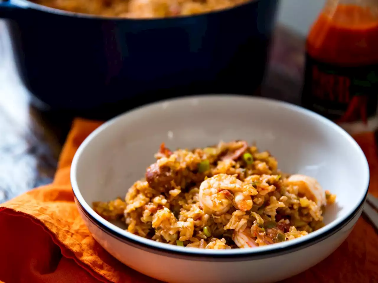 Creole-Style Red Jambalaya With Chicken, Sausage, and Shrimp Recipe