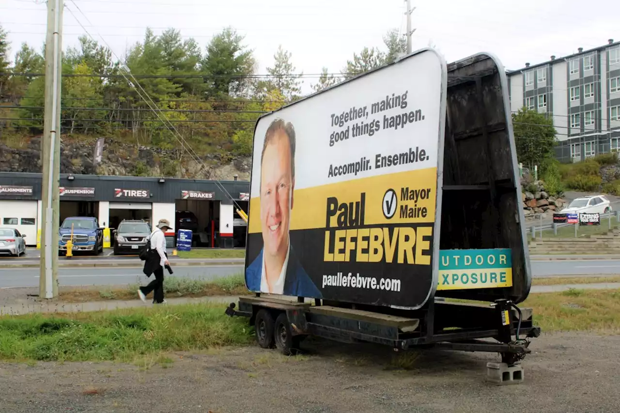 Oversized Lefebvre campaign signs removed from The Kingsway