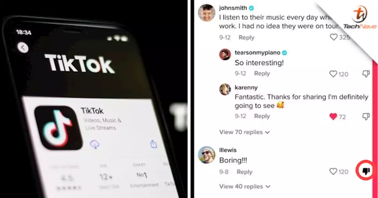 TikTok is rolling out a new feature that allows users to downvote comments | TechNave