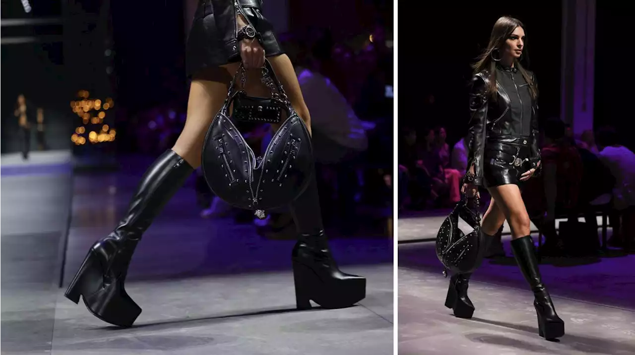 Gli stivali platform di Versace sono la conferma che le scarpe da vertigine sono ancora di moda