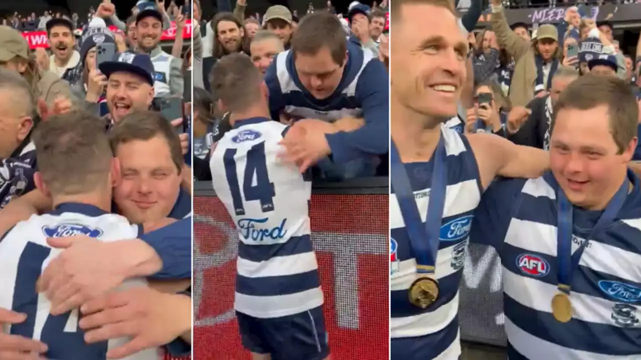 Heartwarming AFL grand final moment goes viral