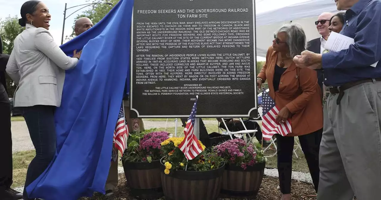 Historical marker unveiled during ceremony marking Underground Railroad site on Chicago’s Far South Side