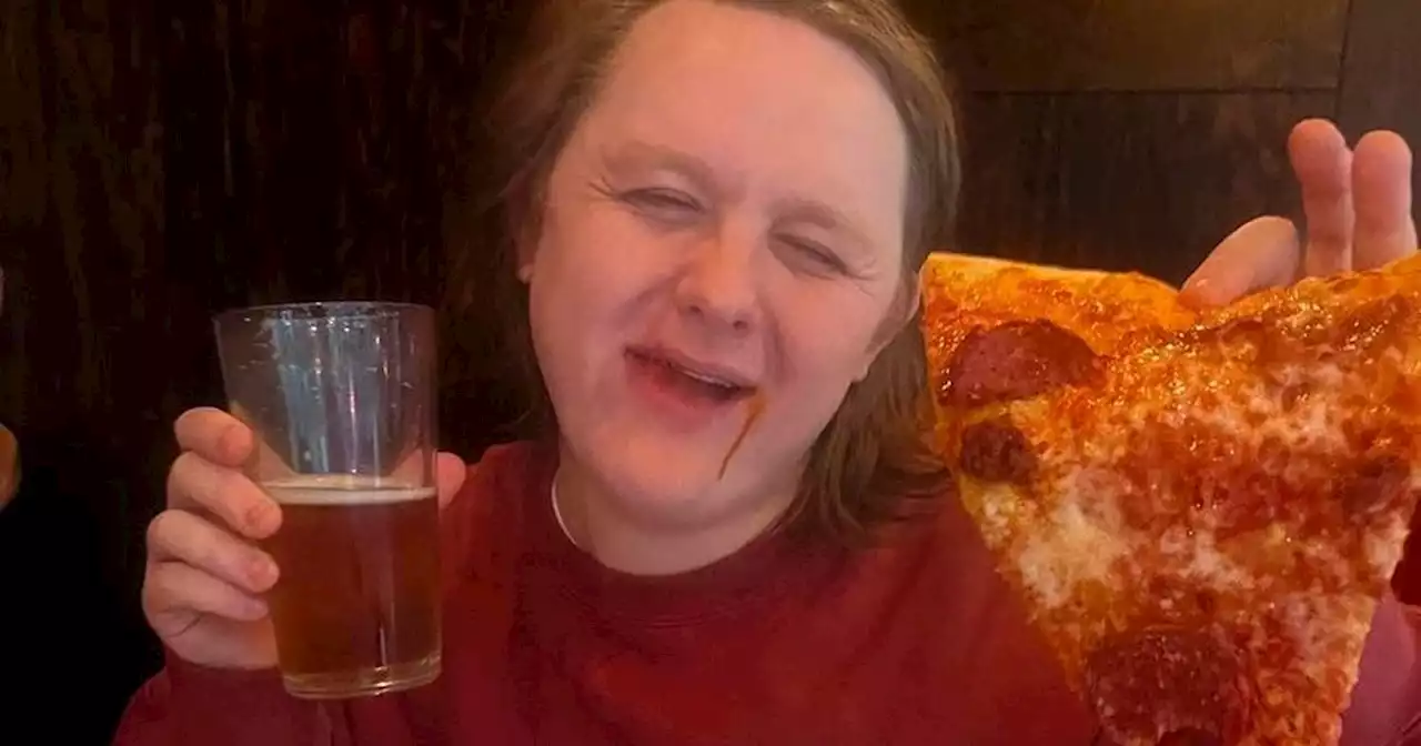 Lewis Capaldi takes on huge pizza as he celebrates single hitting 20m streams