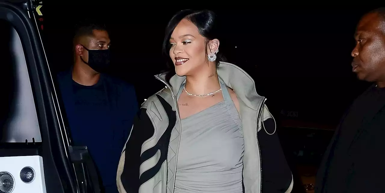 Rihanna Steps Out in a Ruched Minidress and Thigh-High Boots