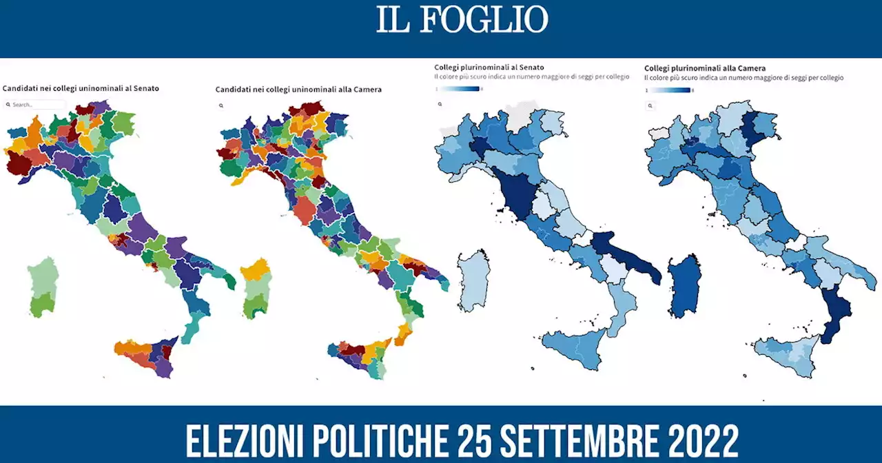 Elezioni 2022, tutti i candidati collegio per collegio