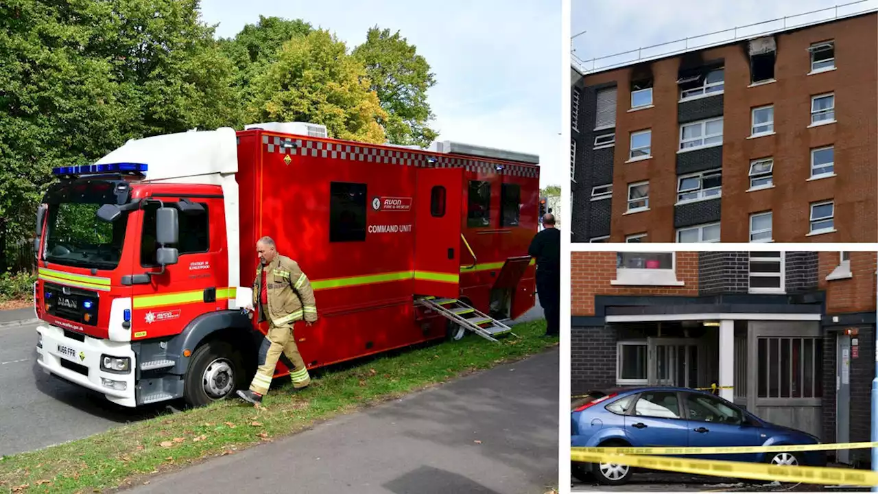 Man falls to death after Bristol tower block fire