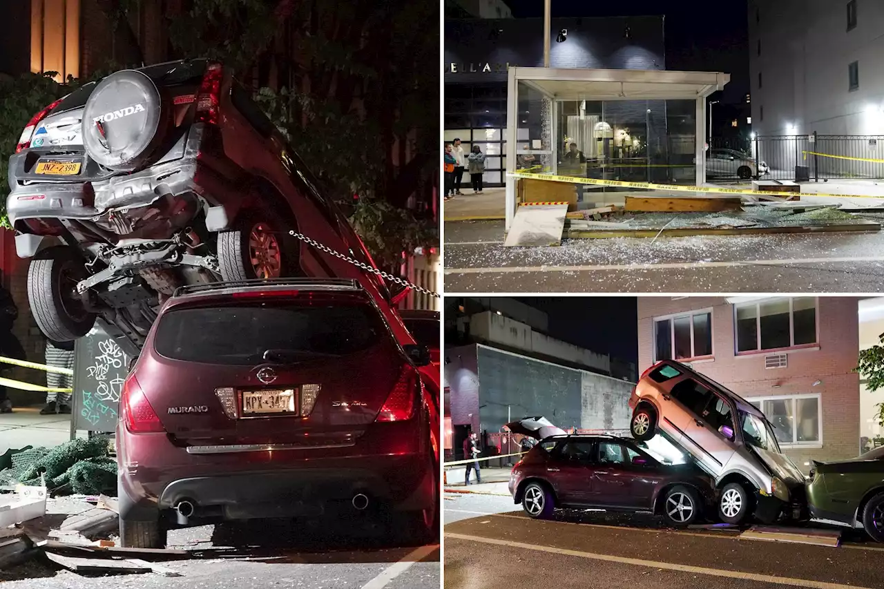 Wild hit-and-run shatters outdoor NYC restaurant space