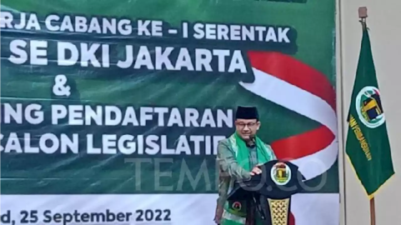 Hadiri Mukercab PPP, Anies Baswedan Akan Bahas Capres 2024 Usai Lengser