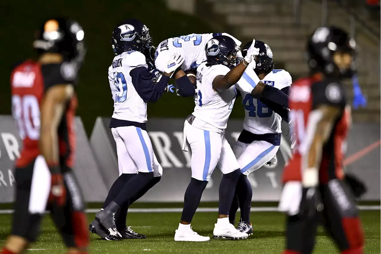 Argos clinch playoff berth as defence dismantles Redblacks with seven turnovers