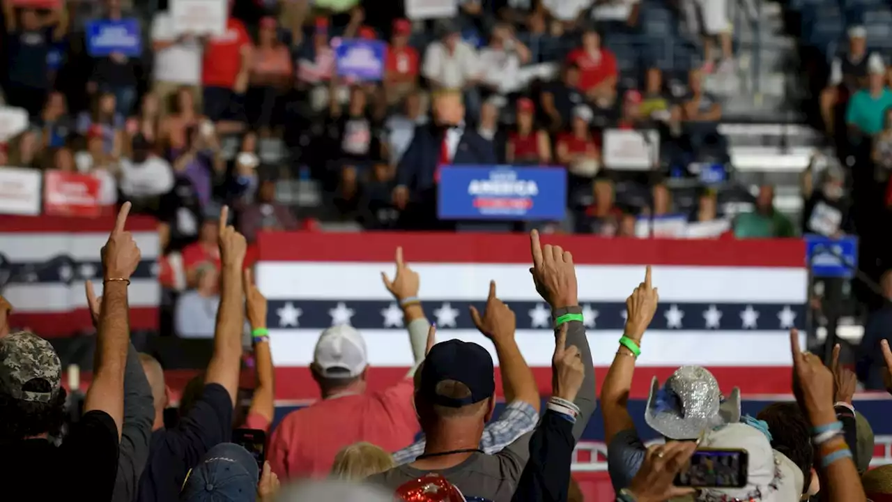 Donald Trump embraces QAnon again at North Carolina rally as ties to violence raise concern