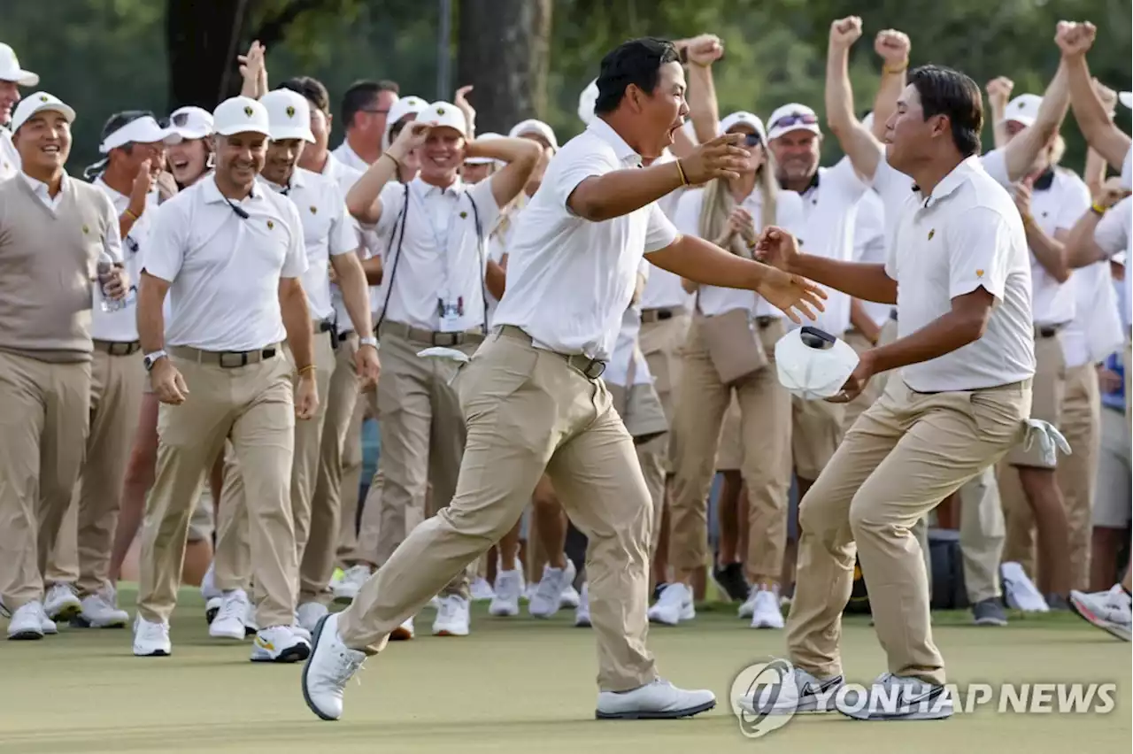 프레지던츠컵 역전 발판 만든 한국 선수들…미국에 7-11 추격 | 연합뉴스