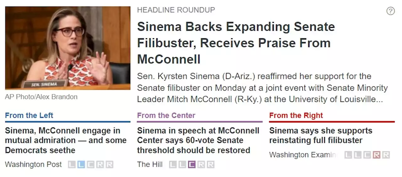 Sinema Backs Expanding Senate Filibuster, Receives Praise From McConnell