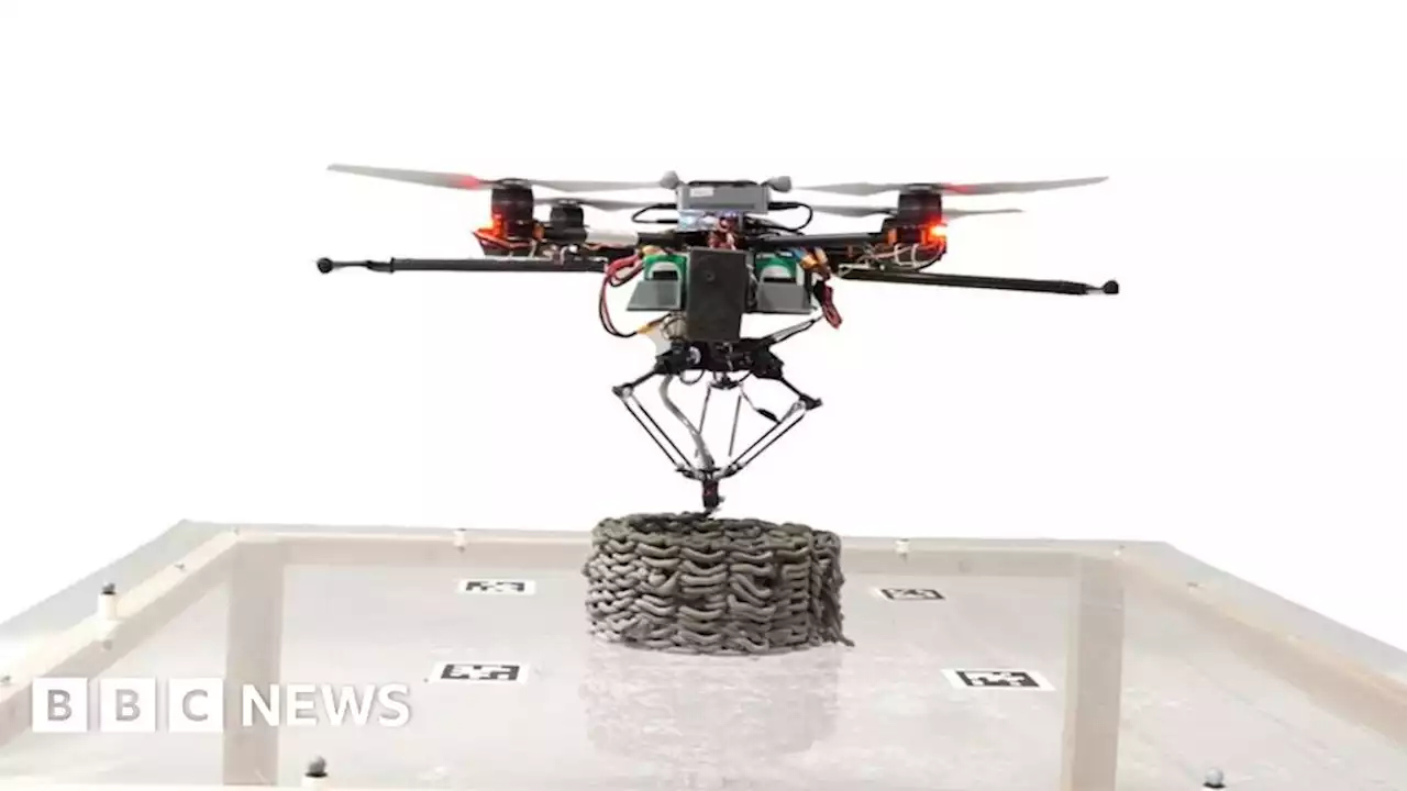 Flying 3D printer drones work like bees to fix buildings