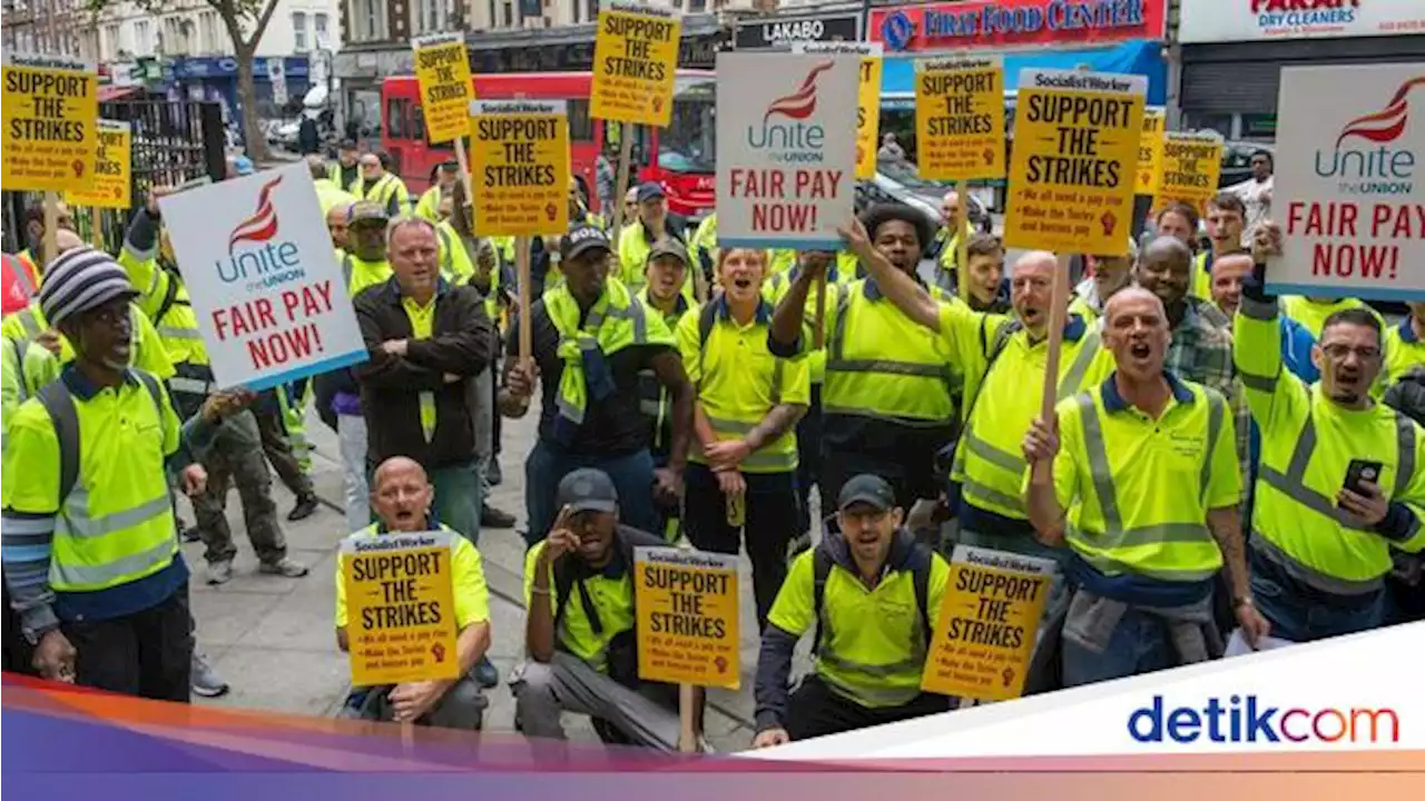 Foto Demo Buruh Tuntut Naik Gaji di Inggris, dari Tukang Pos hingga Wartawan