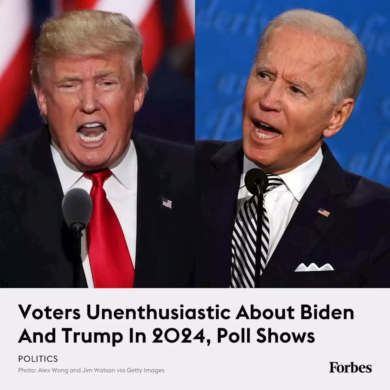 Voters Unenthusiastic About Biden And Trump In 2024, Poll Shows