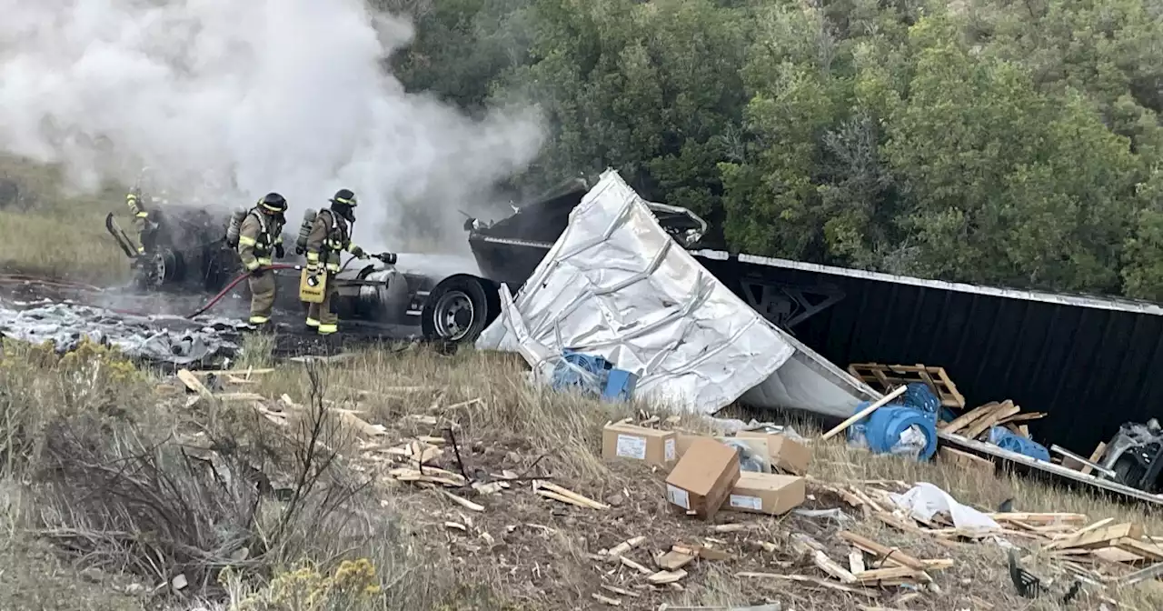 Semi-truck driver killed in rollover crash in Spanish Fork Canyon