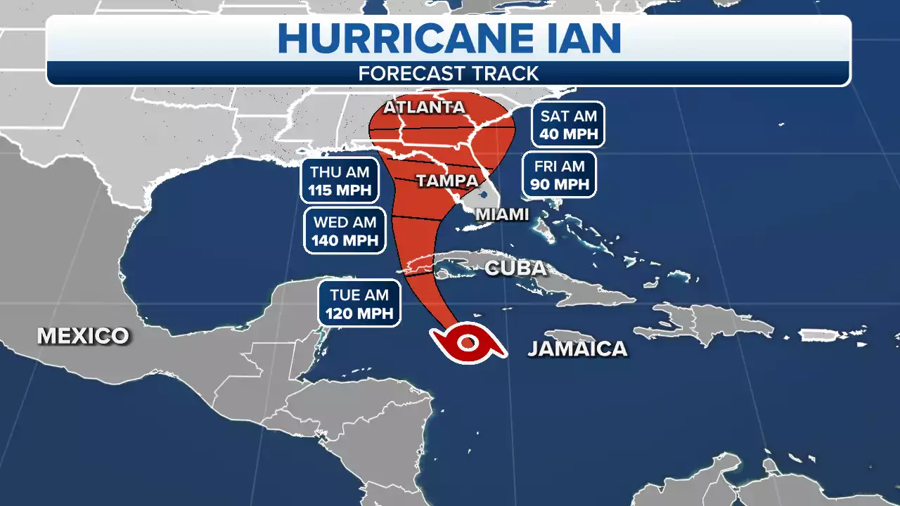 Hurricane Ian heads toward Cuba, Florida