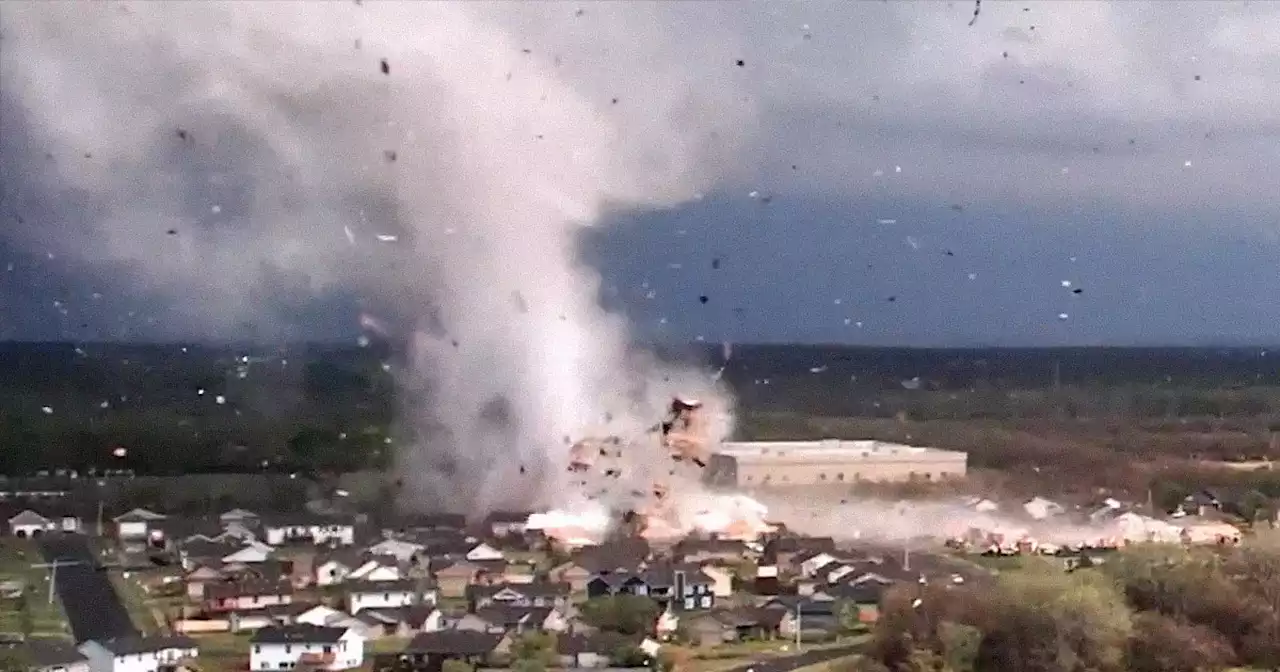 Terrifying Footage Shows Epic Destructive Power of Tornado