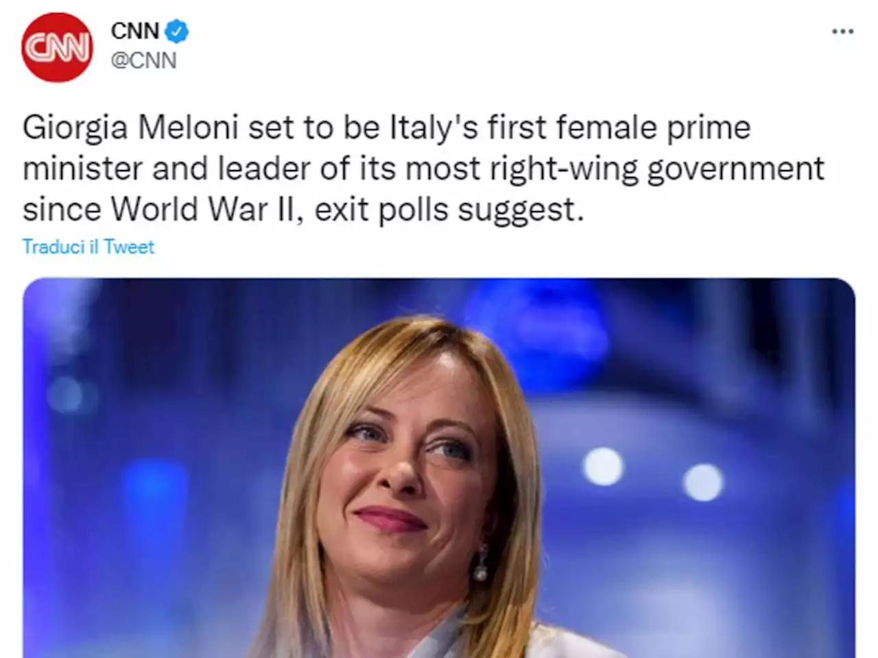 I siti stranieri esaltano la Meloni. Ma la Cnn già parla del Duce