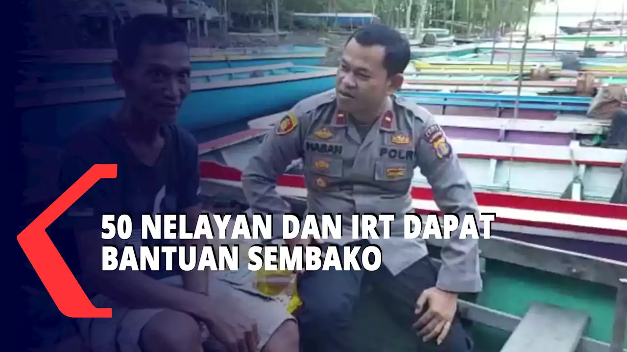 Polisi Salurkan Sembako Untuk Nelayan dan IRT