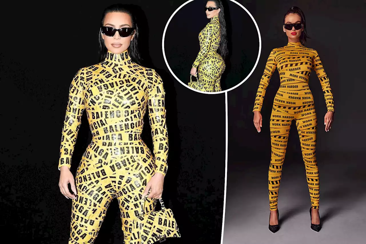 Kim Kardashian’s caution-tape catsuit is now a Halloween costume