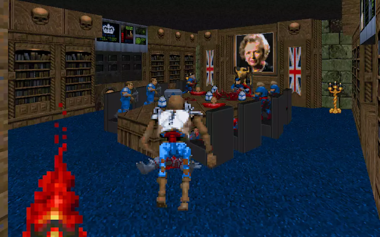 UK's former Labour leader snapped playing Thatcher-slaying Doom mod