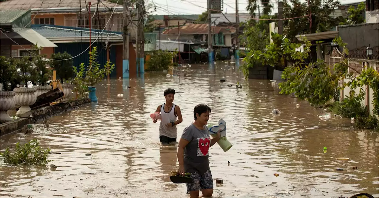 Swathes of land swamped in northern Philippines after typhoon