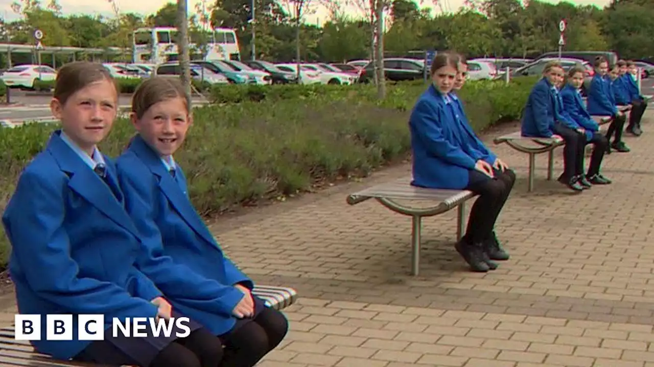 Six sets of twins start school together