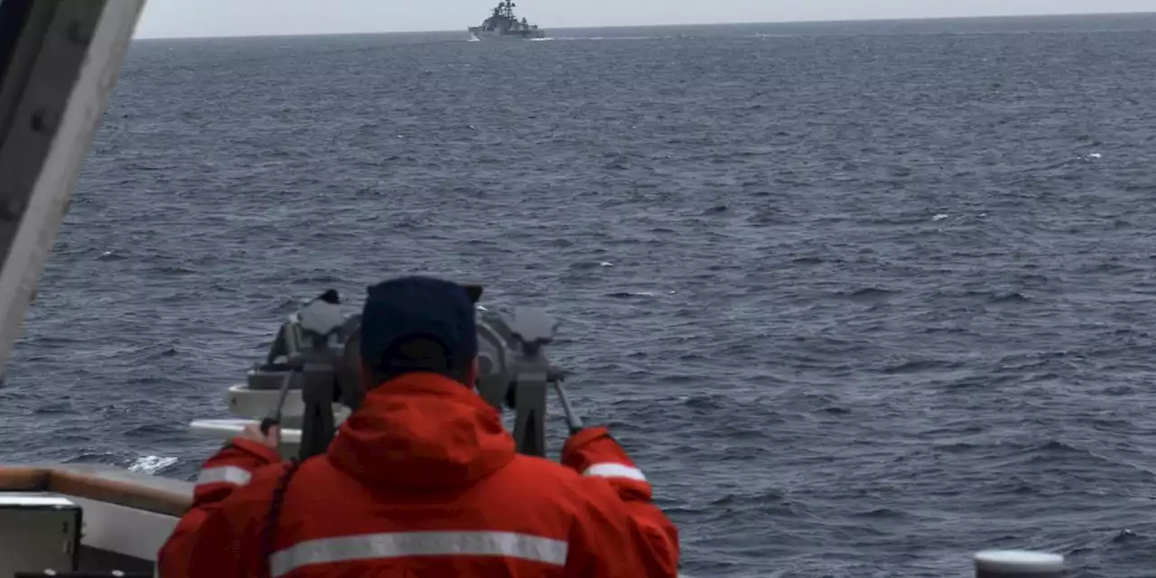 Patrol spots Chinese, Russian naval ships off Alaska island