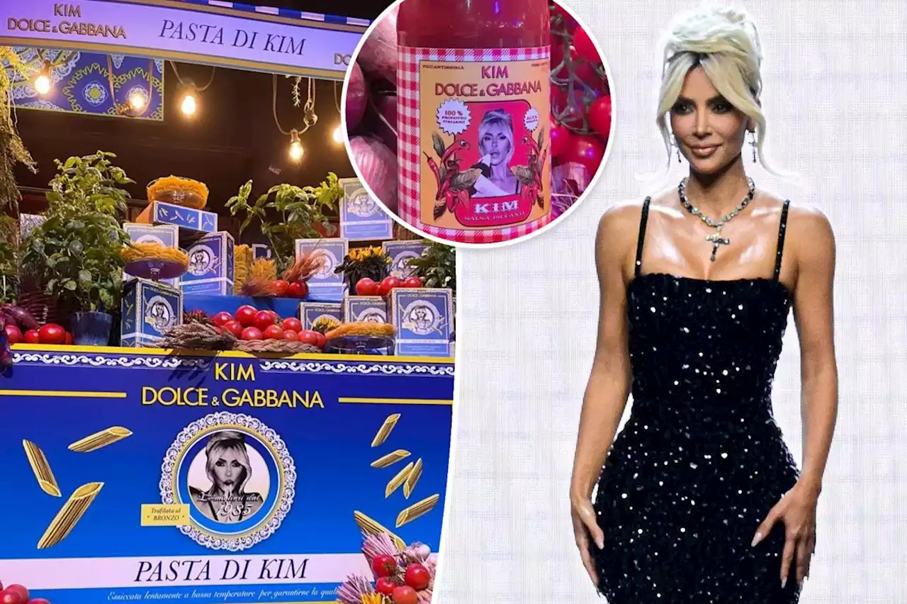 Kim Kardashian celebrated with pasta at Dolce & Gabbana fashion party