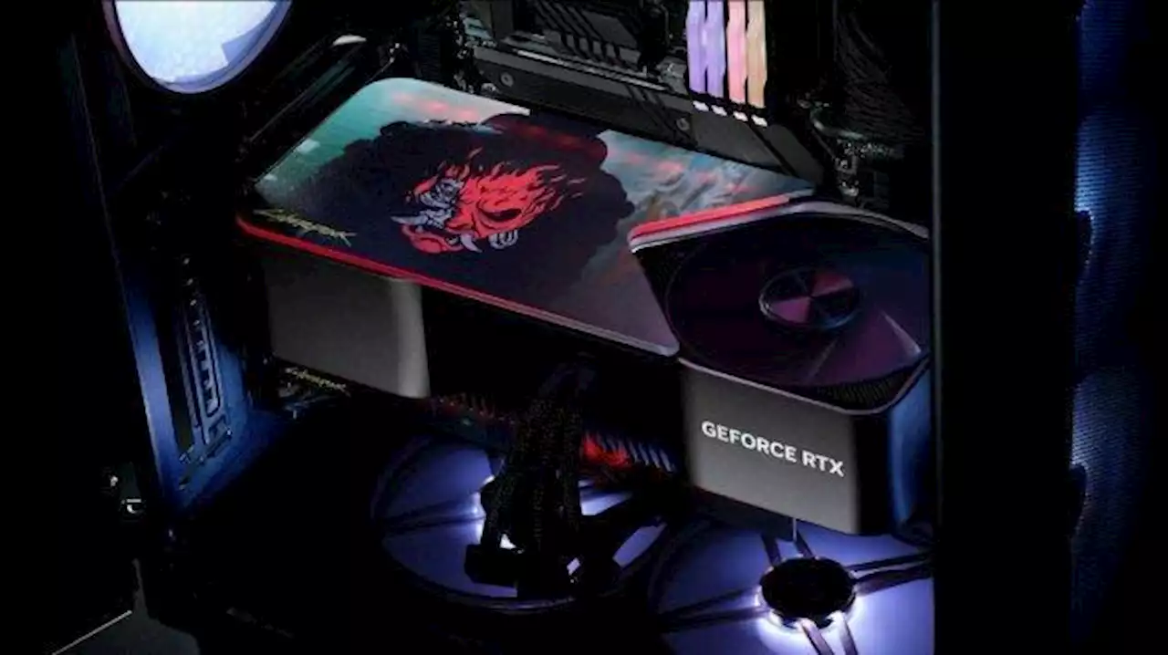 Cyberpunk 2077: Geforce RTX 4090 mit Cyberpunk 2077-Backplate zu gewinnen