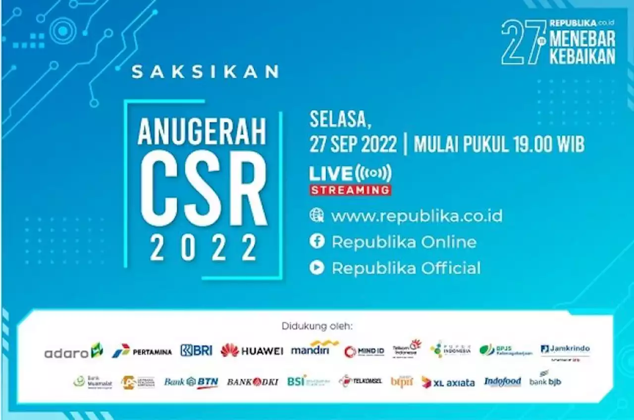 Pemenang Lomba Menulis dan Video Pemberdayaan CSR akan Diumumkan |Republika Online