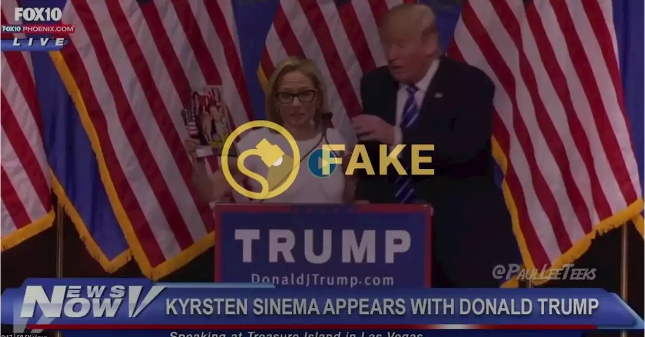 This Is Not a Real Video of Kyrsten Sinema Introducing Donald Trump