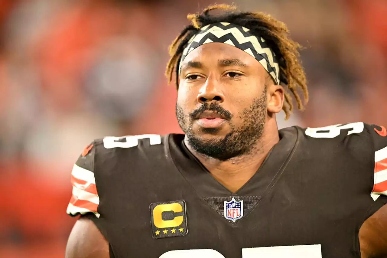 Myles Garrett hospitalized after car flips; injuries are not life-threatening