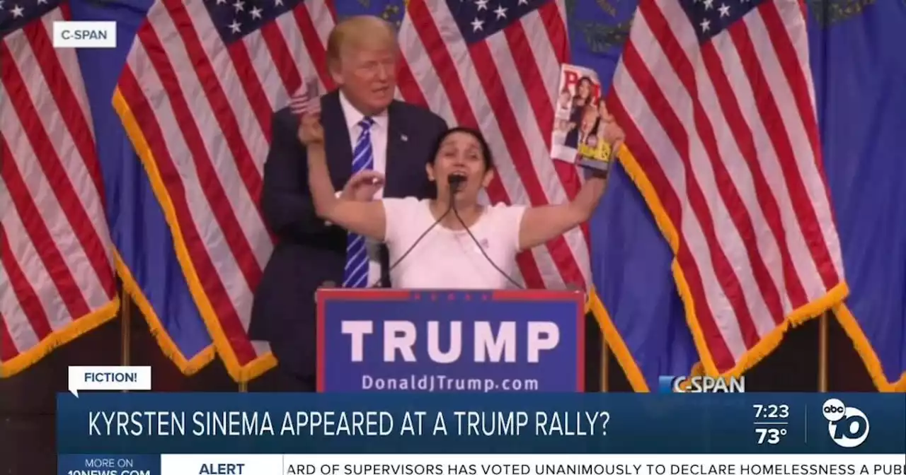 Fact or Fiction: Kyrsten Sinema appeared at Trump rally?