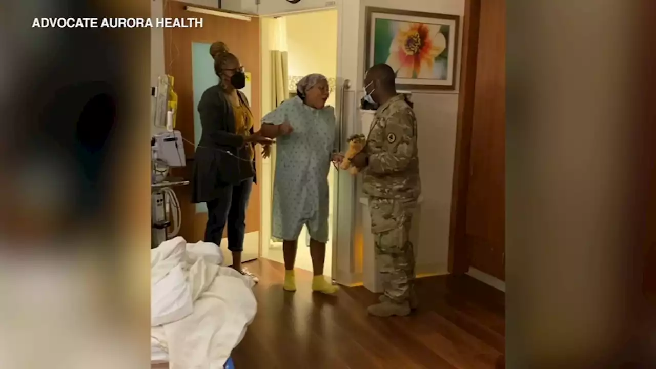 Video: US Army captain arrives home from Iraq hours before wife gives birth at Oak Lawn hospital