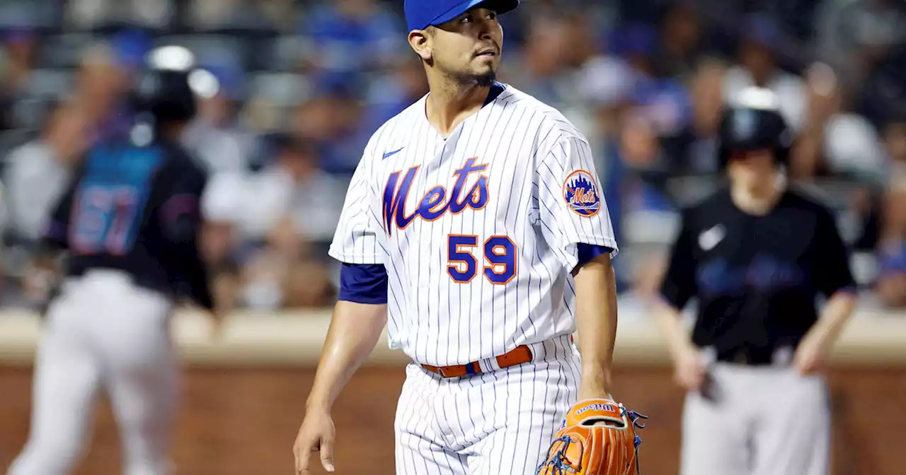 Carrasco struggles again, Mets fall into 1st-place tie