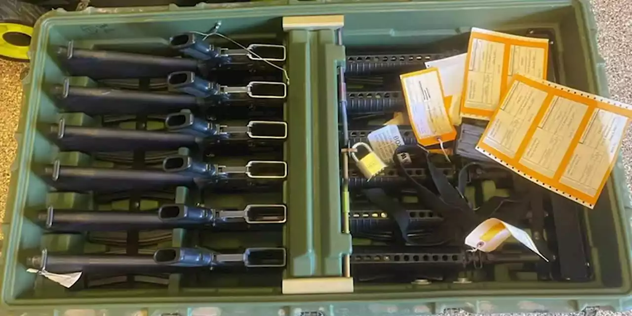 Box of M16 weapons shipped to couple’s home