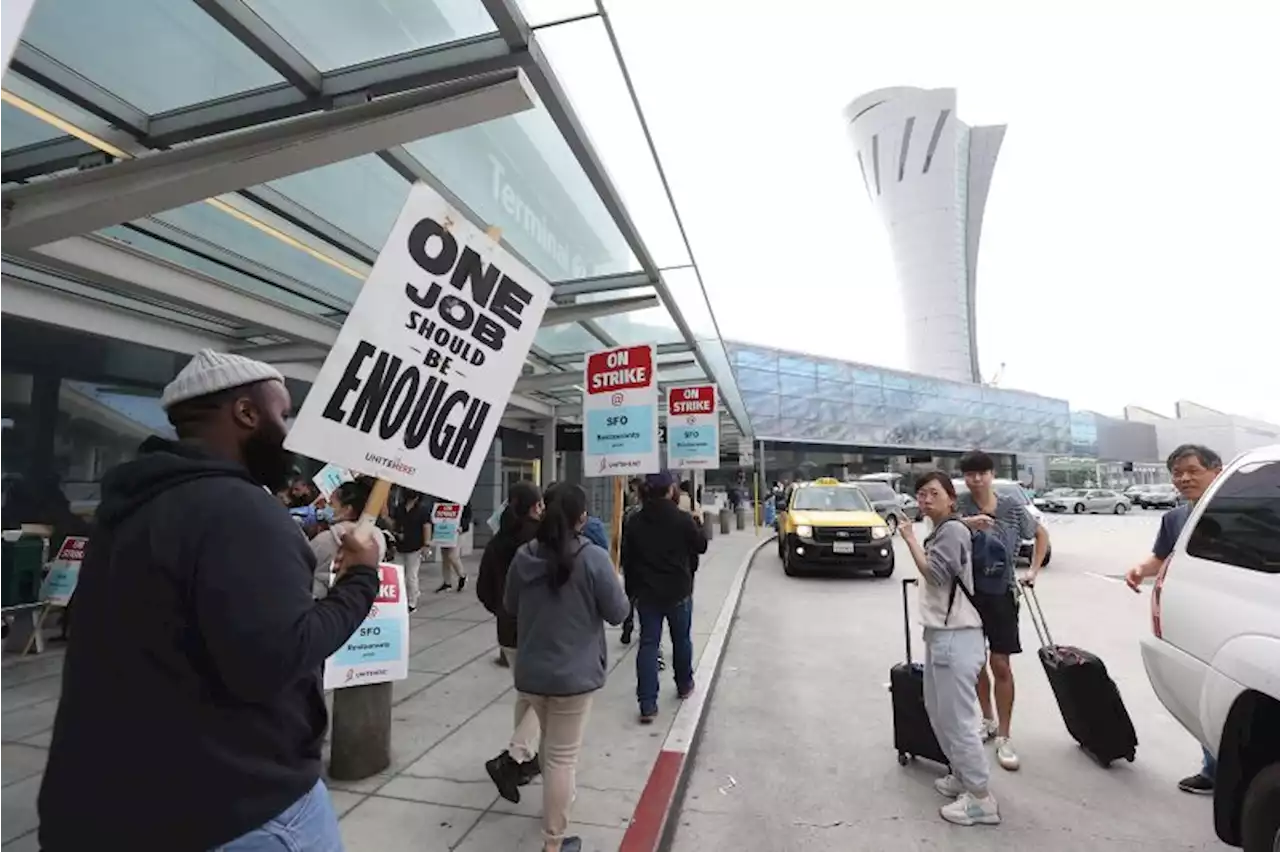 1,000 food workers at San Francisco airport are on strike | CNN Business