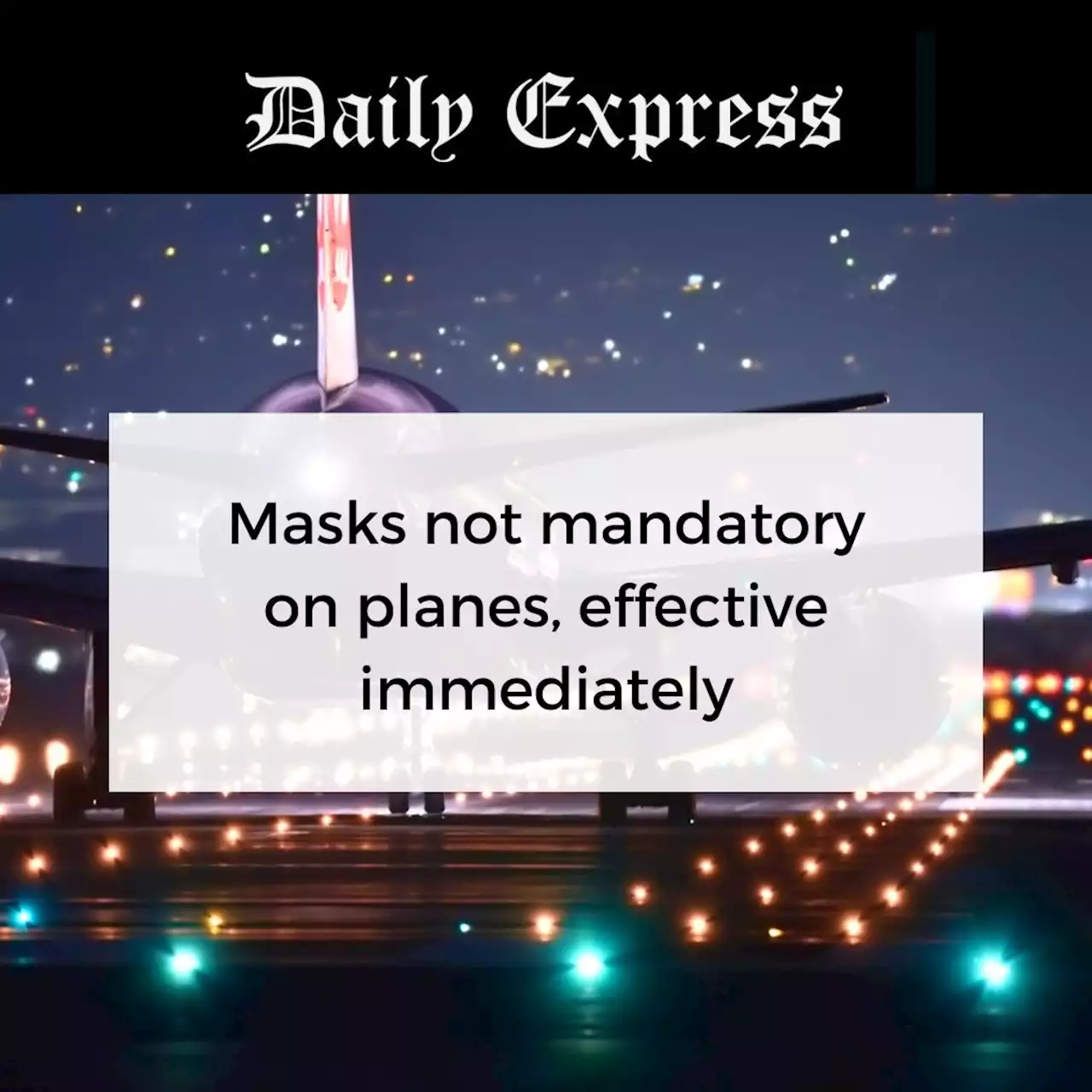 Masks not mandatory on planes, effective immediately | Daily Express Online - Sabah's Leading News Portal