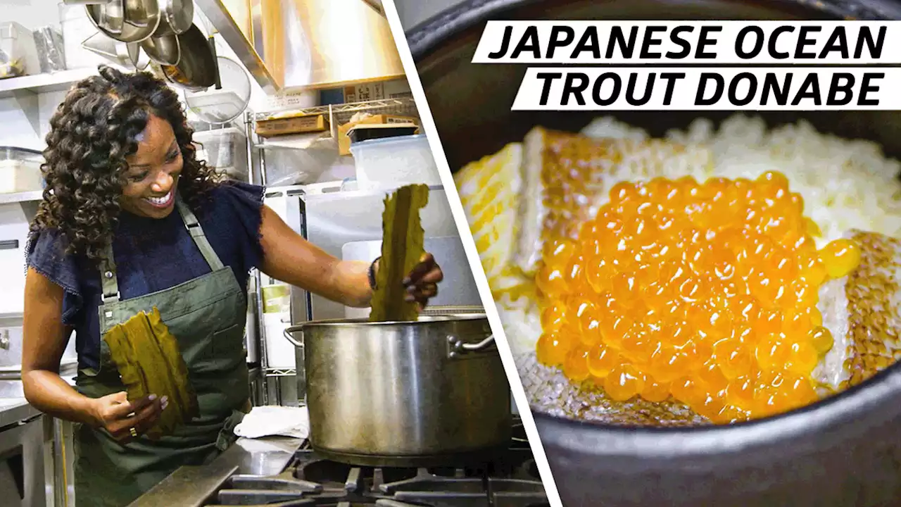 How LA’s N/Soto Assembles Its Trout and Ikura Donabe Dish