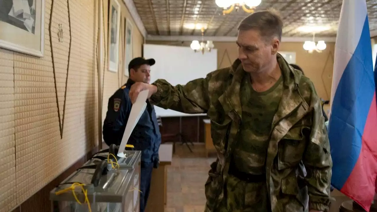 Putin expected to seize parts of Ukraine as 'sham' referendums end today