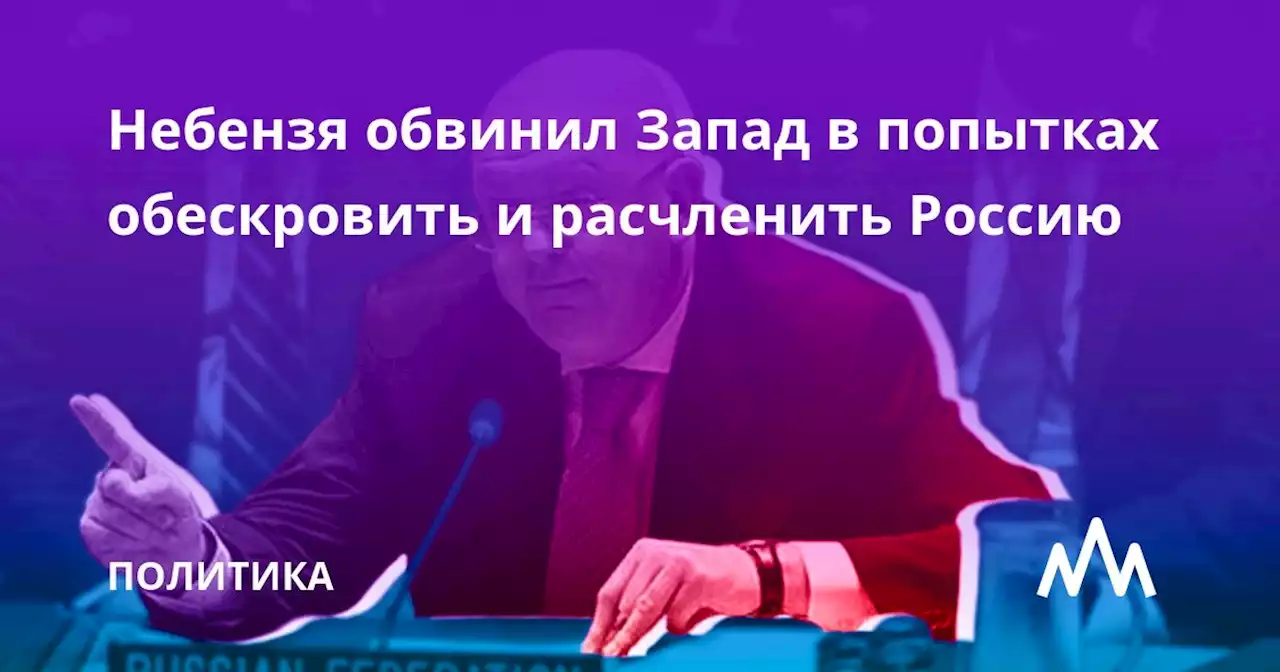 Небензя обвинил Запад в попытках обескровить и расчленить Россию