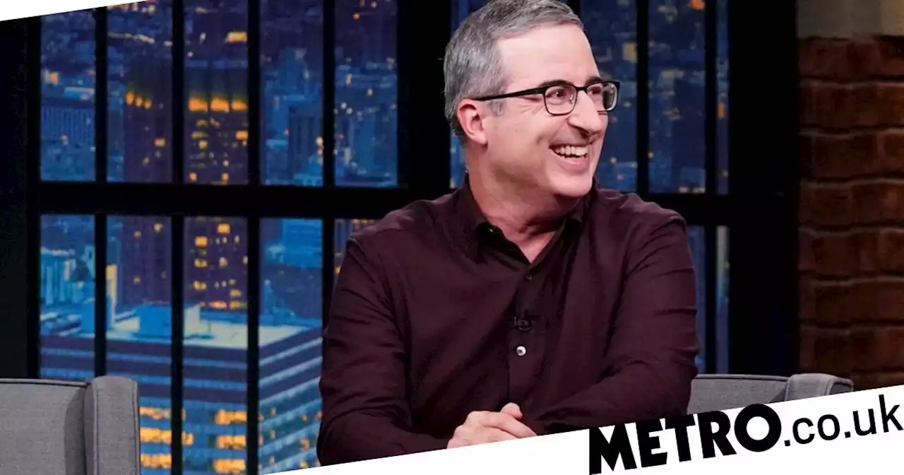 John Oliver jokes Queen 'looking up at Diana' after slamming UK censorship