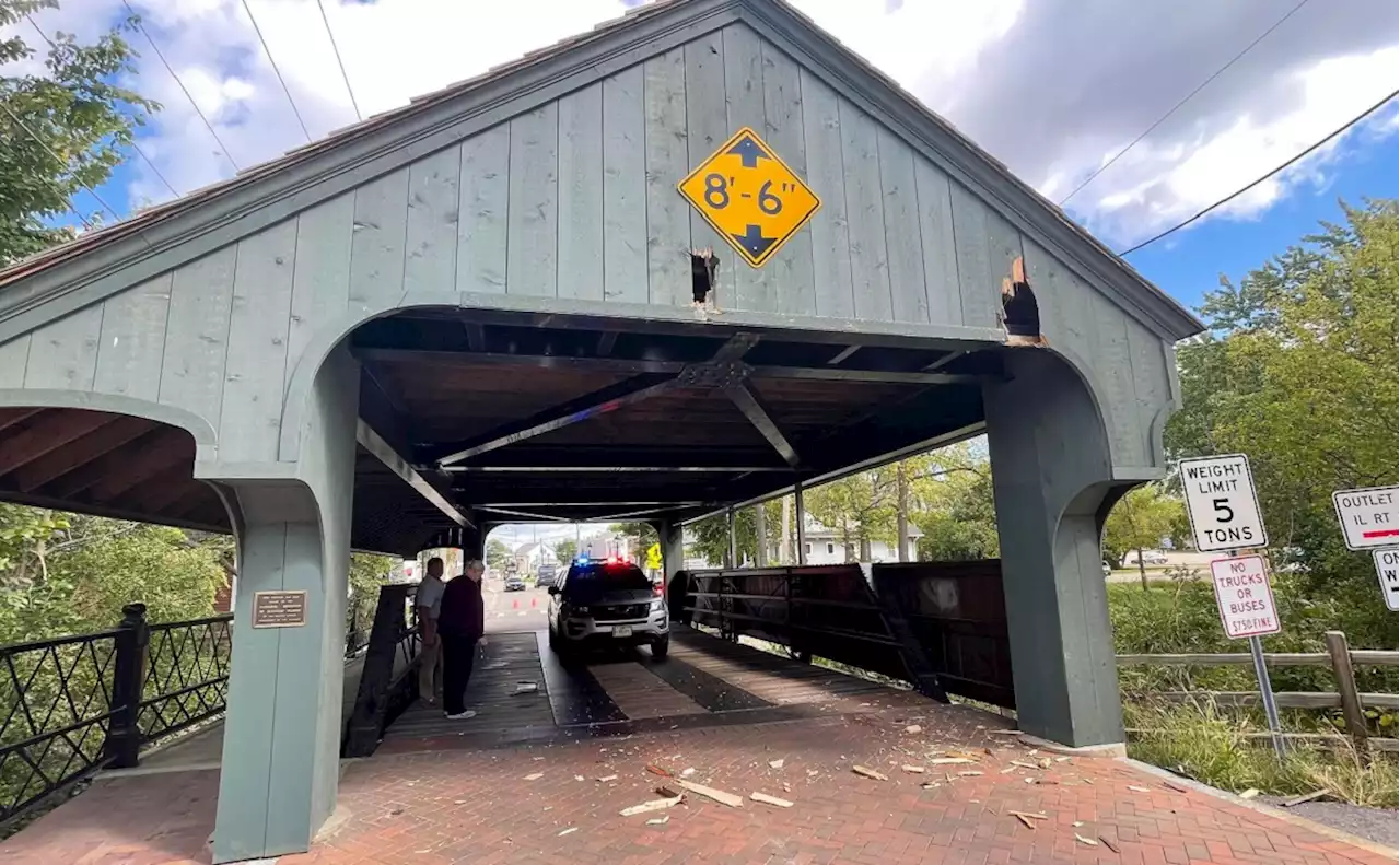 Historic Long Grove Bridge Hit Again, For 41st Time Since 2020