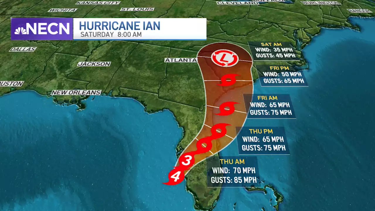 Hurricane Ian Impacts: Wind, Storm Surge, Rainfall Estimates and Tornado Risk