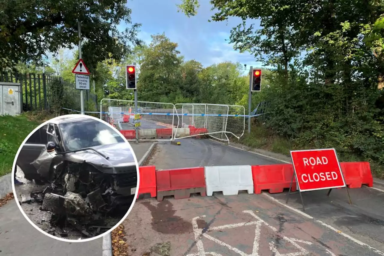 Photos show extent of damage after huge crash on railway bridge