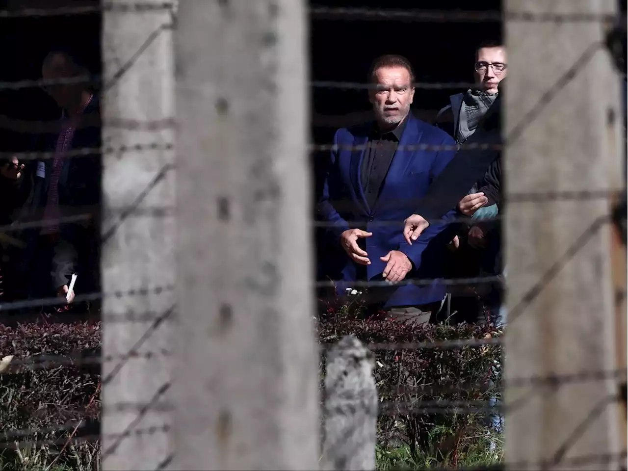 Arnold Schwarzenegger visits Auschwitz in message against hatred