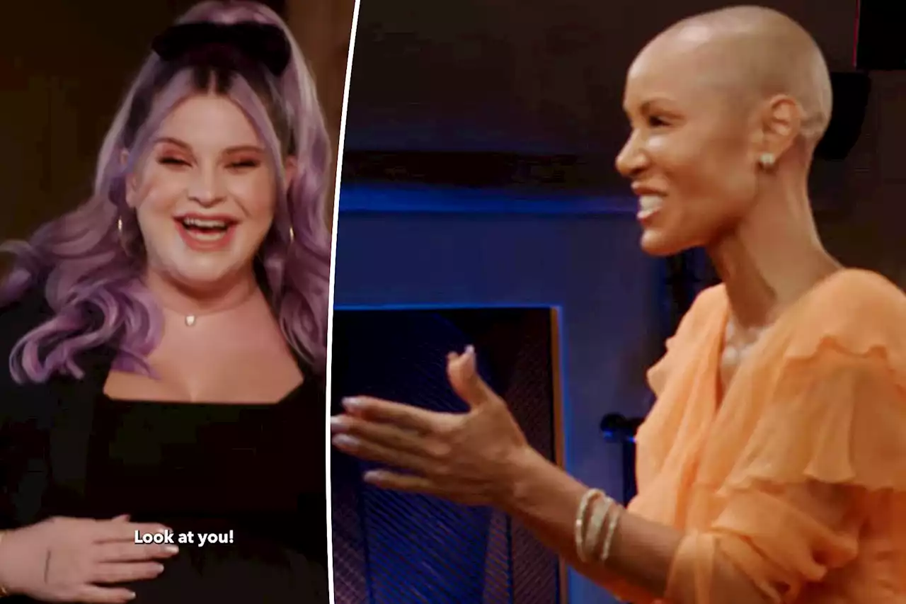 Pregnant Kelly Osbourne cradles baby bump as she co-hosts ‘Red Table Talk’