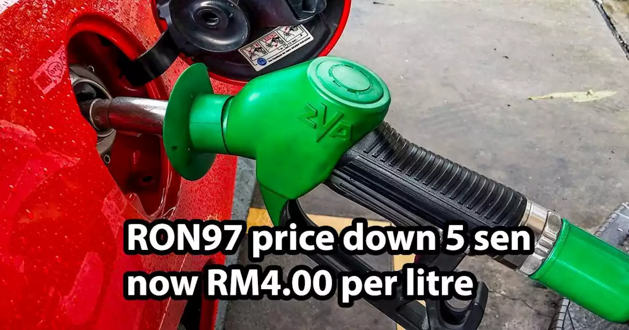 RON97 petrol price October 2022 week one update – price of premium fuel down five sen to RM4.00 per litre - paultan.org